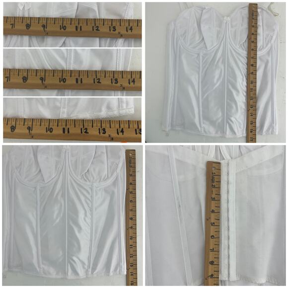 Empire Intimates (38D) American VINTAGE White Bridal Wedding Bustier Bra 1352 - Picture 7 of 9